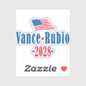 Vance Rubio 2028 (Flagge) Aufkleber (Blatt)