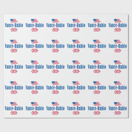 Vance Rubio 2028 (Flagge) Geschenkpapier (Flach)