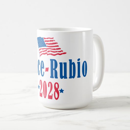 Vance Rubio 2028 (Flagge) Kaffeetasse (VorderseiteRechts)