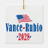 Vance Rubio 2028 (Flagge) Keramikornament (Rückseite)