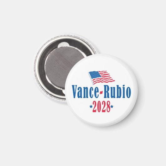 Vance Rubio 2028 (Flagge) Magnet (Vorderseite/Rückseite)