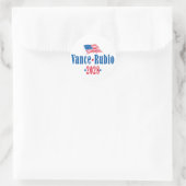 Vance Rubio 2028 (Flagge) Runder Aufkleber (Tasche)