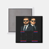 Vance Rubio 2028 J D Vance Marco Rubio Präsident 2 Magnet (Vorderseite/Rückseite)