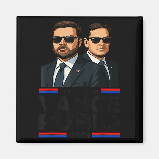 Vance Rubio 2028 J D Vance Marco Rubio Präsident 2 Magnet (Vorne)
