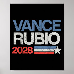 Vance Rubio 2028 Präsident Jd Vance Marco Rubio Us Poster