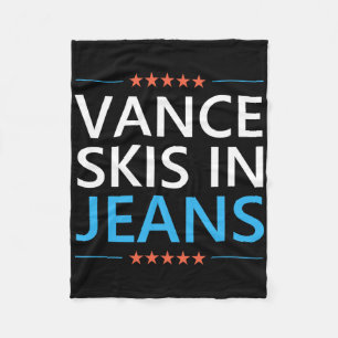 Vance Skifahren in Jeans Lustiges Skifahren Jd Van Fleecedecke