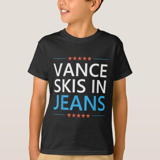 Vance Skis in Jeans Funny Ski JD Vance Ski Quot T-Shirt (Vorderseite)