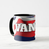 Vance Text Mit Flagge und Weißkopfseeadler Tasse (Vorderseite Links)