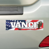 Vance Text With Flag and Bald Eagle Autoaufkleber (Auf Auto)