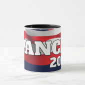 Vance Text With Flag and Bald Eagle Tasse (Zentrum)