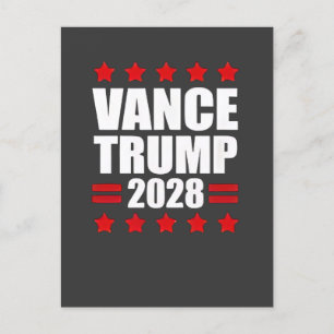 Vance Trump Präsidentschaftswahl 2028 Politisch Feiertagspostkarte