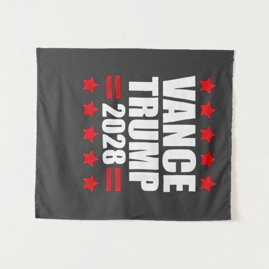 Vance Trump Präsidentschaftswahl 2028 Politisch Wandteppich (Vorderseite (Horizontal))