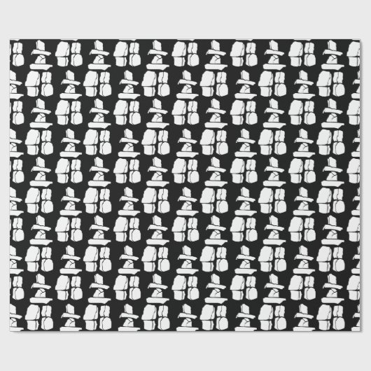 Vancoouver Wrapping Paper Inuit Inukshuk Paper Geschenkpapier (Flach)