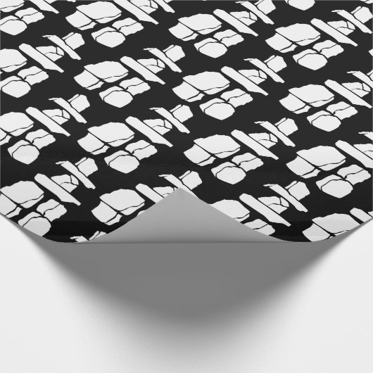 Vancoouver Wrapping Paper Inuit Inukshuk Paper Geschenkpapier (Ecke)