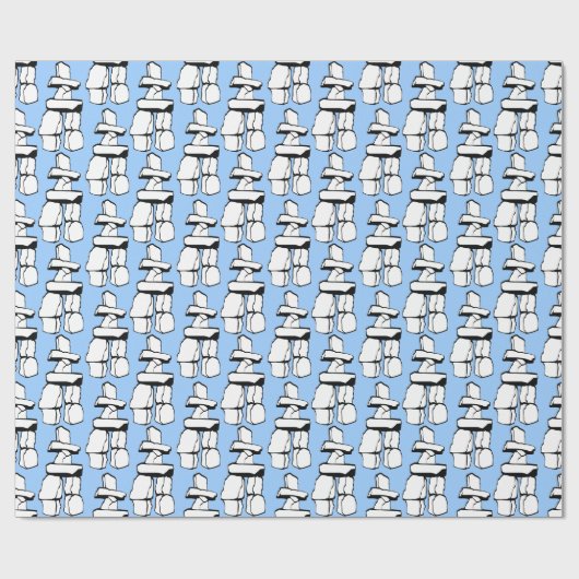 Vancoouver Wrapping Paper Inuukshuk Paper Geschenkpapier (Flach)