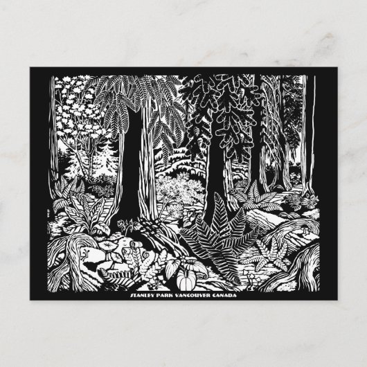 Vancouver Art Postcard Vancouver Totem Pole Cards Postkarte (Vorderseite)