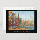 Vancouver Art Postcard Vancouver Totem Pole Cards Postkarte (Vorne/Hinten)