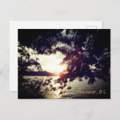 Vancouver, B.C. Sonnenuntergang Postkarte (Vorne/Hinten)