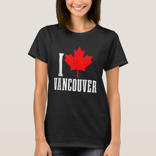 Vancouver BC Canada Maple Leaf Canadian Flag Pride T-Shirt (Vorderseite)