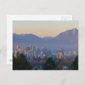 Vancouver BC Downtown Cityscape bei Sunset Panoram Postkarte (Vorne/Hinten)
