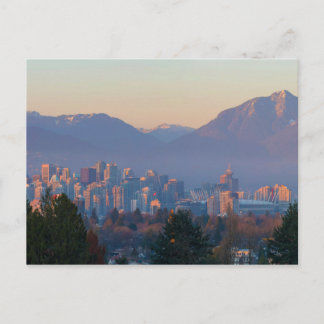 Vancouver BC Downtown Cityscape bei Sunset Panoram Postkarte