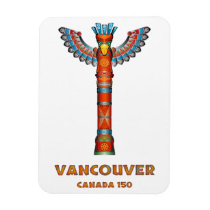 Vancouver (BC) Kanada - Totem Pole Magnet