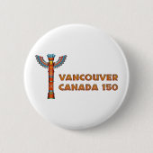 Vancouver (BC) Kanada - Totempfahl Button (Vorderseite)
