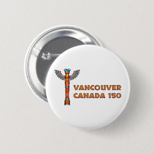 Vancouver (BC) Kanada - Totempfahl Button