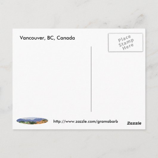 Vancouver, BC Postcard Postkarte (Rückseite)