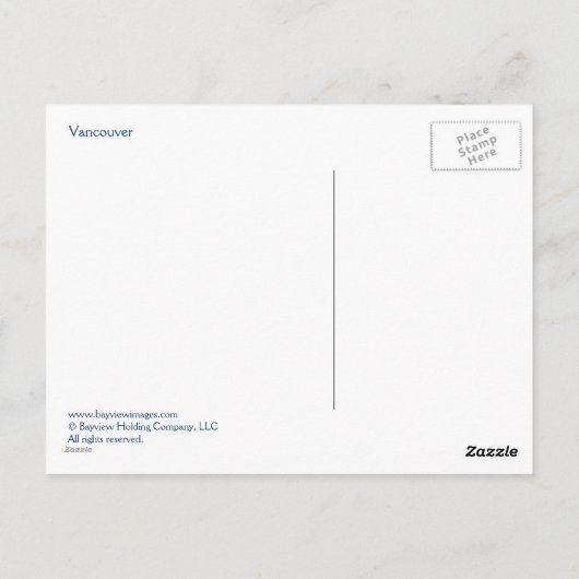 Vancouver, BC Postkarte (Rückseite)