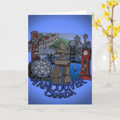 Vancouver BC Souvenir Art Card Landmark Art Card Karte (Gelbe Blume)