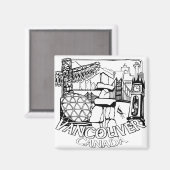 Vancouver BC Souvenir Magnettasten & Geschenke Magnet (Vorderseite/Rückseite)