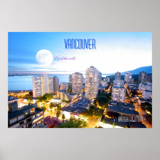 Vancouver, BC - Vintager Stil Poster (Vorne)