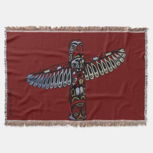 Vancouver Blanket Vancouver Totem Souvenirs Decke (Vorderseite)