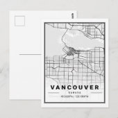 Vancouver British Columbia Canada Travel City Map Postkarte (Vorne/Hinten)