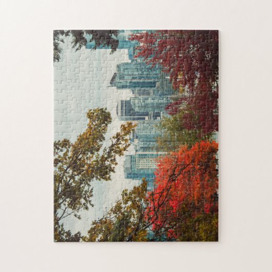 Vancouver British Columbia City Skyline Herbst Puzzle (Vertikal)