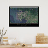 Vancouver British Columbia Satellite Poster (Küche)