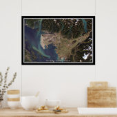 Vancouver British Columbia Satellite Poster Map (Küche)