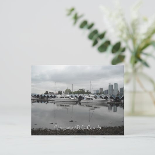 Vancouver Canada Boote Postkarte (Stehend Vorderseite)