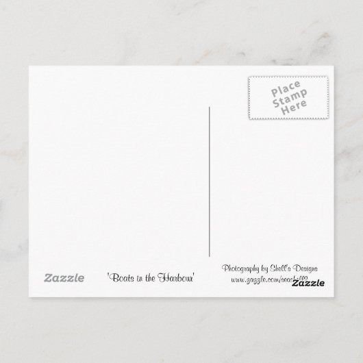 Vancouver Canada Boote Postkarte (Rückseite)