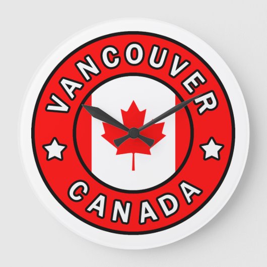 Vancouver Canada Große Wanduhr (Vorderseite)