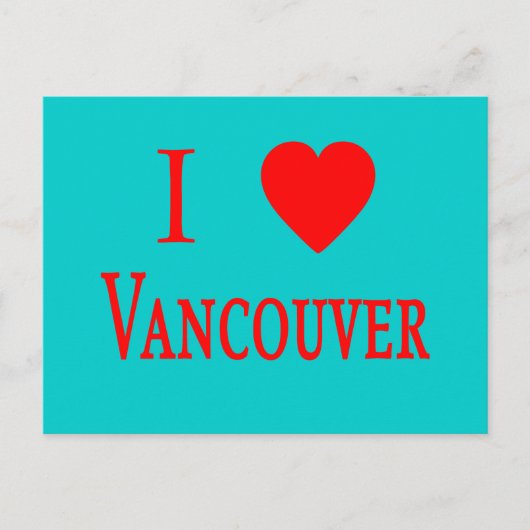 Vancouver Canada I Liebe Vancouver Postkarte (Vorderseite)