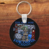 Vancouver Canada Key Chain Personalisiert Souvenir Schlüsselanhänger (Vorderseite)
