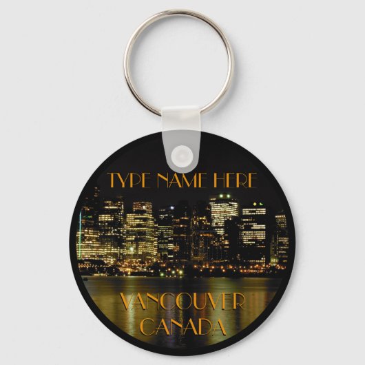 Vancouver Canada Key Chain Personalisiert Souvenir Schlüsselanhänger (Vorderseite)