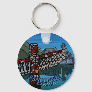 Vancouver Canada Key Chain Totem Pole Souvenirs Schlüsselanhänger