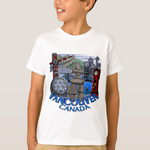 Vancouver Canada Kid's T - Shirt Inukshuk Art T-Sh