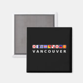 Vancouver Canada Nautic Sailing Flags Dunkle Farbe Magnet (Vorderseite/Rückseite)