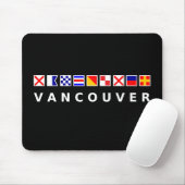Vancouver Canada Nautic Sailing Flags Dunkle Farbe Mousepad (Mit Mouse)