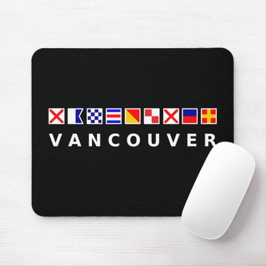 Vancouver Canada Nautic Sailing Flags Dunkle Farbe Mousepad (Mit Mouse)