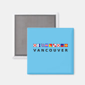 Vancouver Canada Nautic Sailing Flags - Farbe Magnet (Vorderseite/Rückseite)